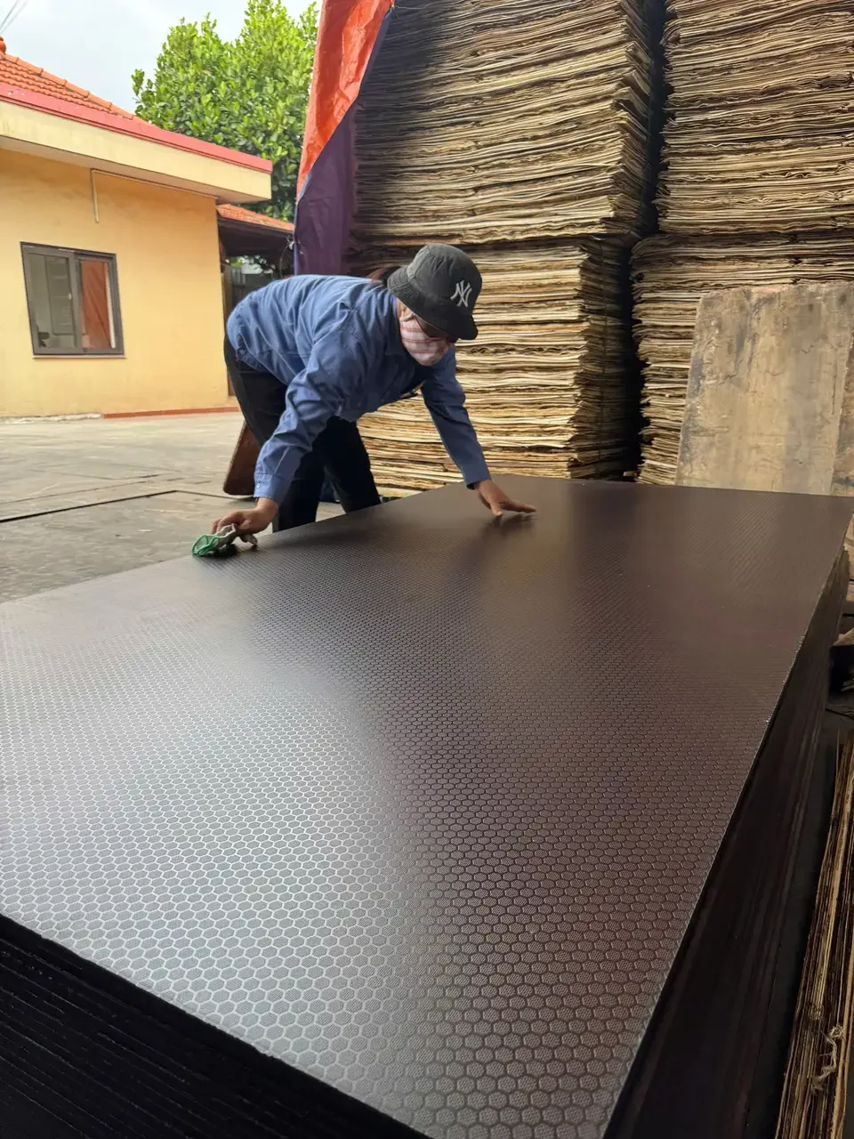 Anti-slip plywood Vietnam export non-skid surface truck floor scaffolding hcply