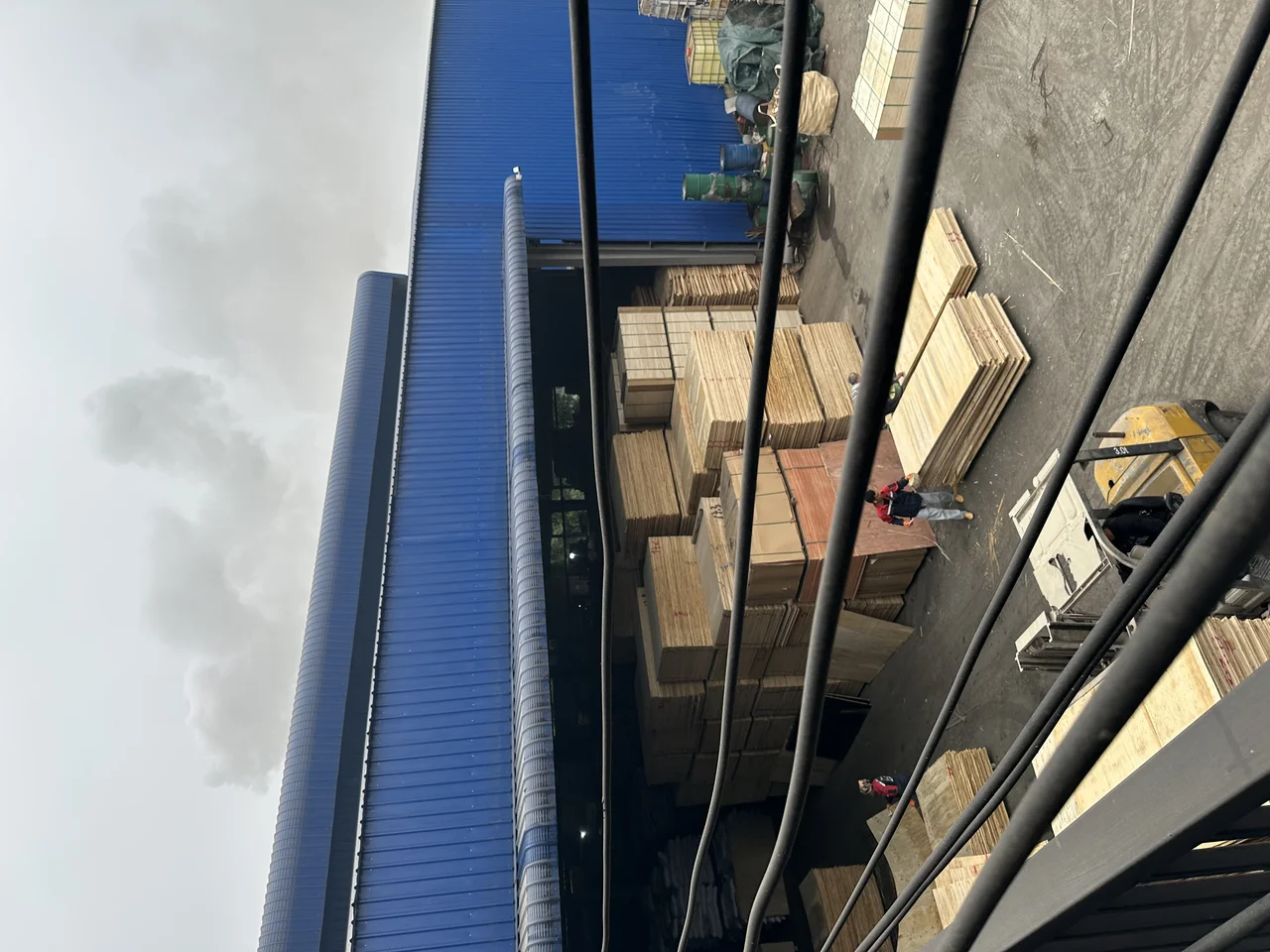 Plywood manufacturing production line at Mika Plywood Vietnam