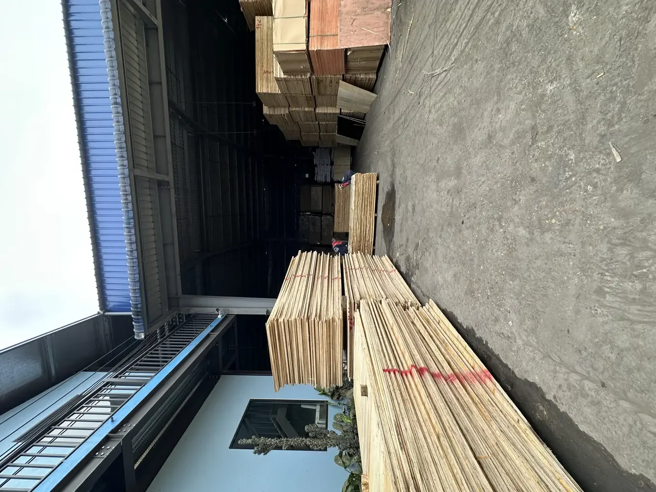 Plywood sheet manufacturing at Vietnam plywood factory — production line