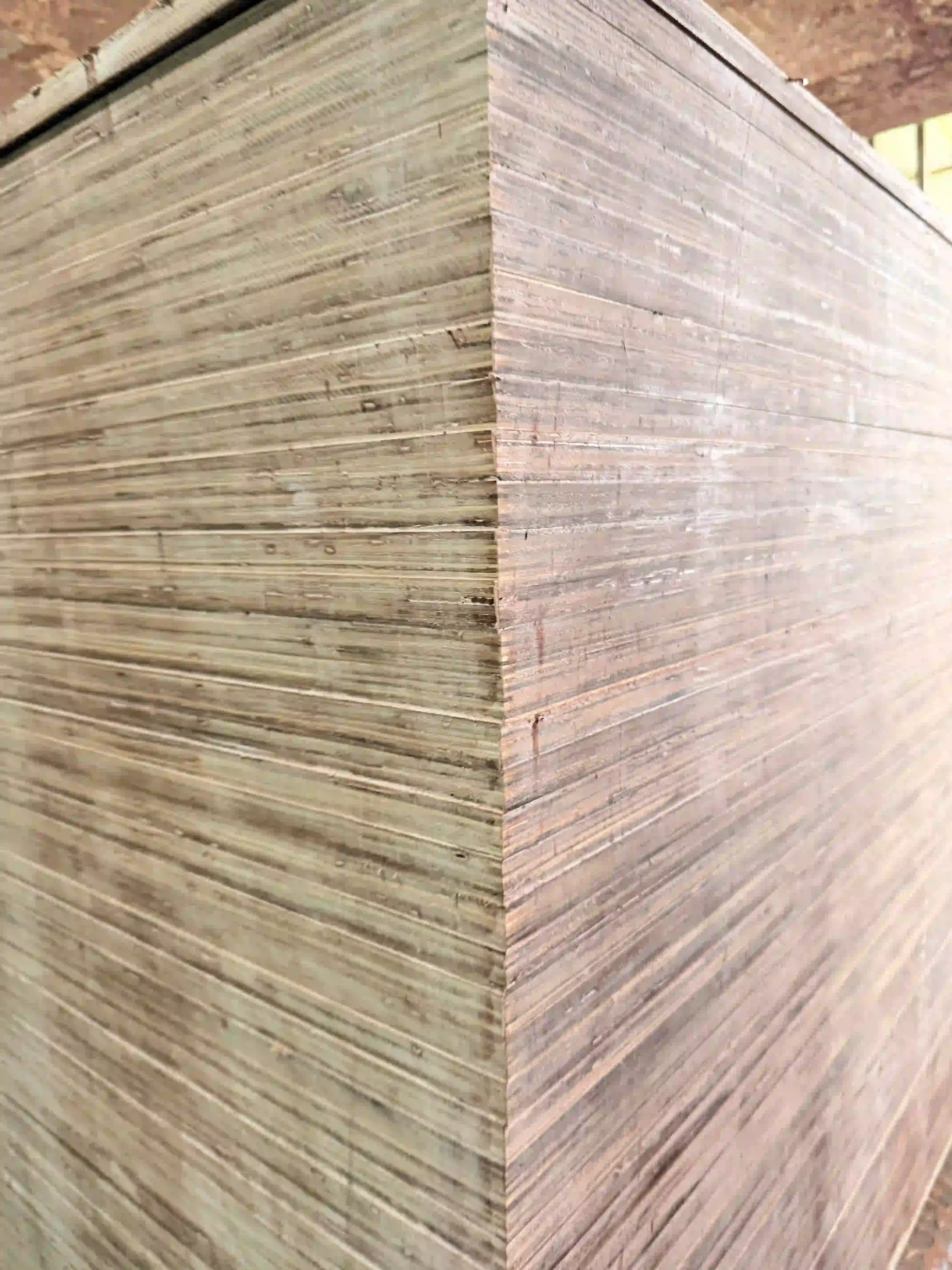 plywood quality control edge inspection at vietnam factory hcply