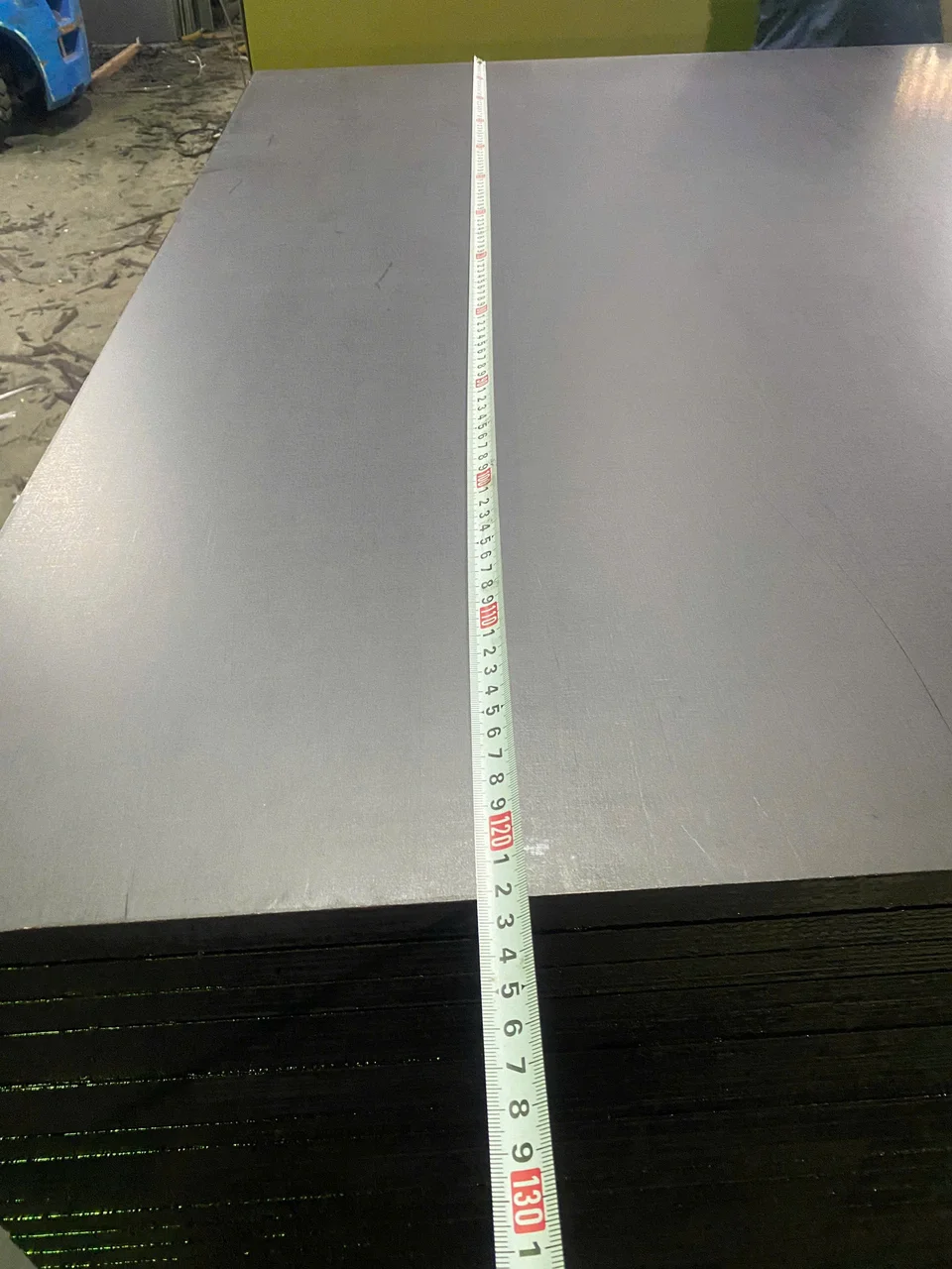 Vietnam plywood QC thickness measurement inspection before export Mika Plywood factory