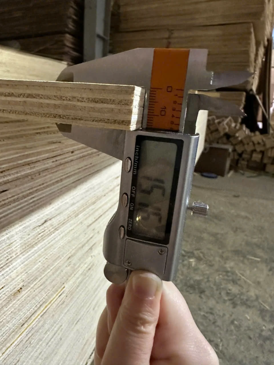 plywood thickness QC measurement inspection caliper hcply vietnam factory