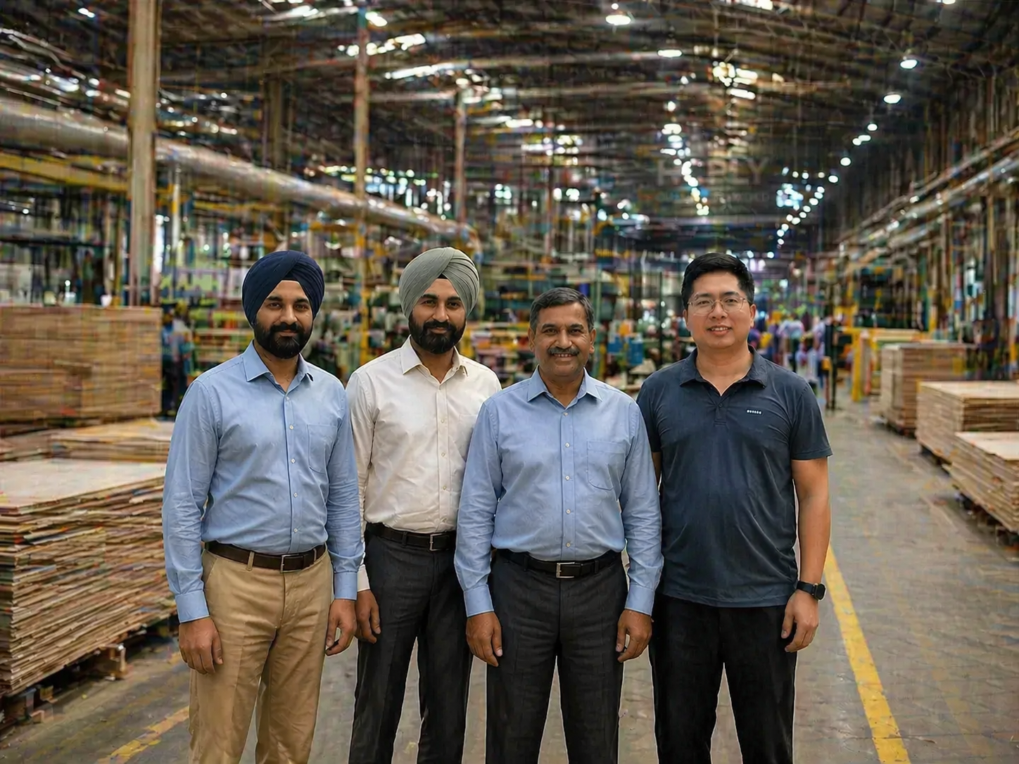 Mika Plywood export-ready plywood production and loading